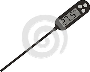 kitchen thermometer icon on white background. laboratory thermometer. food temperature. flat style