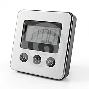 Kitchen timer with digital display on white background