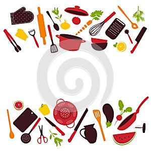 Kitchen tools background