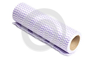 Kitchen towel roll isolated on a white background