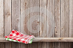 Kitchen towels on shelf