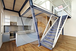 Kitchen under mezzanine