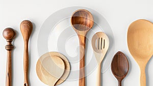 kitchen utencil on white background . Generative Ai