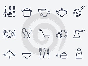 Kitchen utensil icons