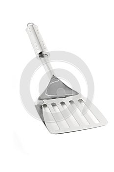 Kitchen utensil - stainless spatula isolated