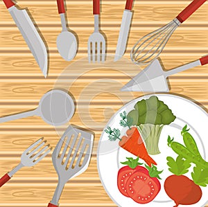 Kitchen utensils and dishware