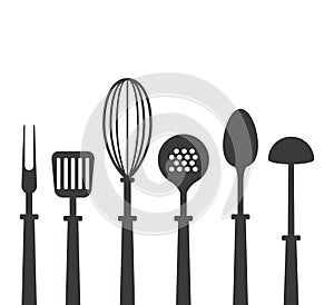 Kitchen utensils icons photo