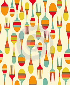 Kitchen utensils pattern