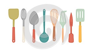 Kitchen Utensils Set Variety, Cooking Essentials, vector design Generative AI