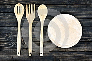 Kitchen utensils on table