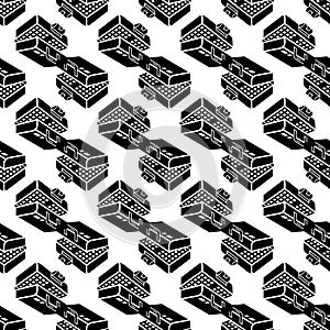 Kitchen waffle maker pattern seamless vector