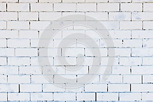 Kitchen wallpaper concept: Abstract vertical modern square white brick tile wall texture background.