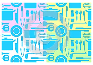 Kitchen wallpapers, vector