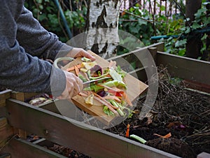 Kitchen waste recycling in composter