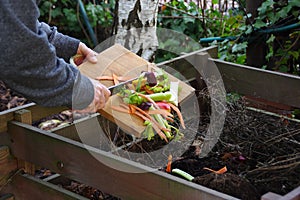 Kitchen waste recycling in composter