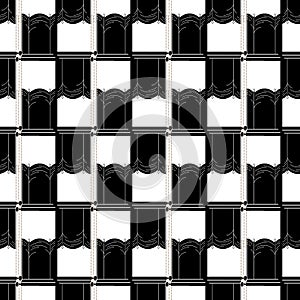 Kitchen window blind pattern seamless vector