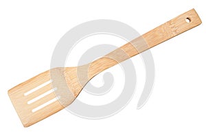 Kitchen wooden spatula isolated