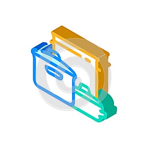 kitchenware pot cooking isometric icon vector illustration