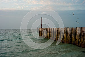 Kite Beach in Dubai at sunset