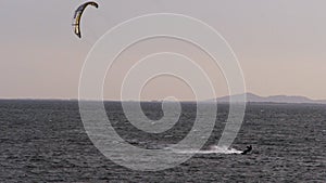 Kite boarder on port phillip bay