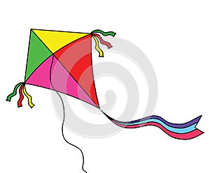 Kite clipart illustration vector isolated