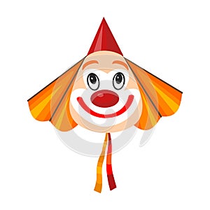 Kite clown vector icon.Cartoon vector icon isolated on white background kite clown .