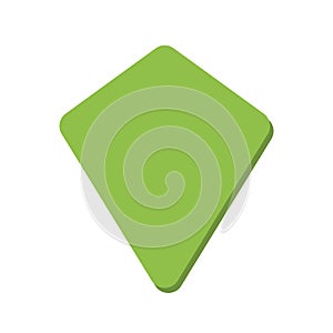 Kite 2D basic shape vector illustration, cute math geometric shape photo