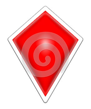 Kite 3d shapes, 3d geometric basic, simple kite red shape