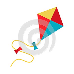 Kite flat clipart vector illustration