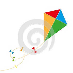 kite flat clipart vector illustration