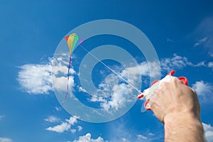 Kite flying in the sky among