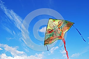 Kite flying in the sky background