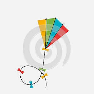 Kite Icon. Vector Illustration