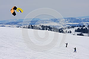 Kite skiers photo