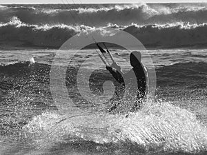 Kite Surfer B&W