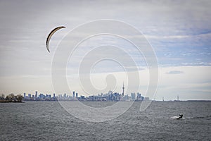 Kite Surfer in Lake Ontario, Toronto 2