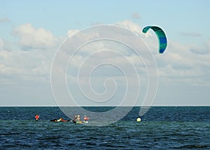 Kite Surfer lesson off Crandon Park on Key Biscayne