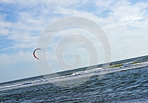 Kite Surfer out on the Ocean
