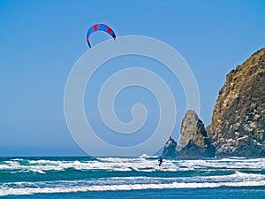 Kite Surfer out on the Ocean