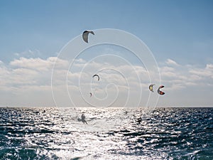 Kite surfers