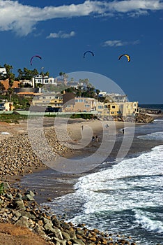 Kite Surfers on California Beach