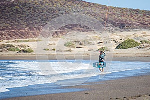 Kite surfing exterme water photography