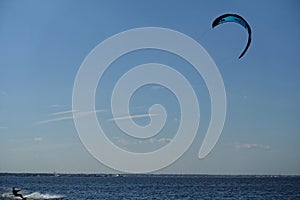 Kite surfing by Jersey shore