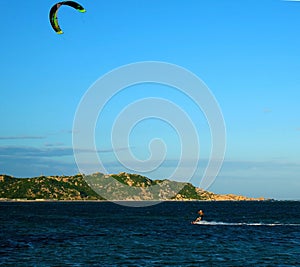 Kite surfing water sport