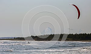 Kiteboarder at Lawrencetown Beach