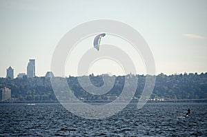 Kiteboarder near Houghton beach