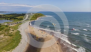 Kiteboarders at Lawrencetown Beach