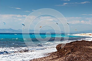 Kiteboarding in Agios Nikita Beach, Lefkada Island,Greece,-5-