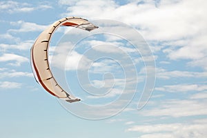 Kiteboarding kite in sky