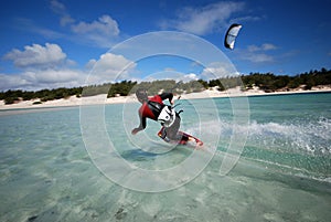 Kiter in Madagascar wind